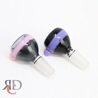 GLASS BOWL BLACK TUBE/ SLIME BMD125-14MM 1CT